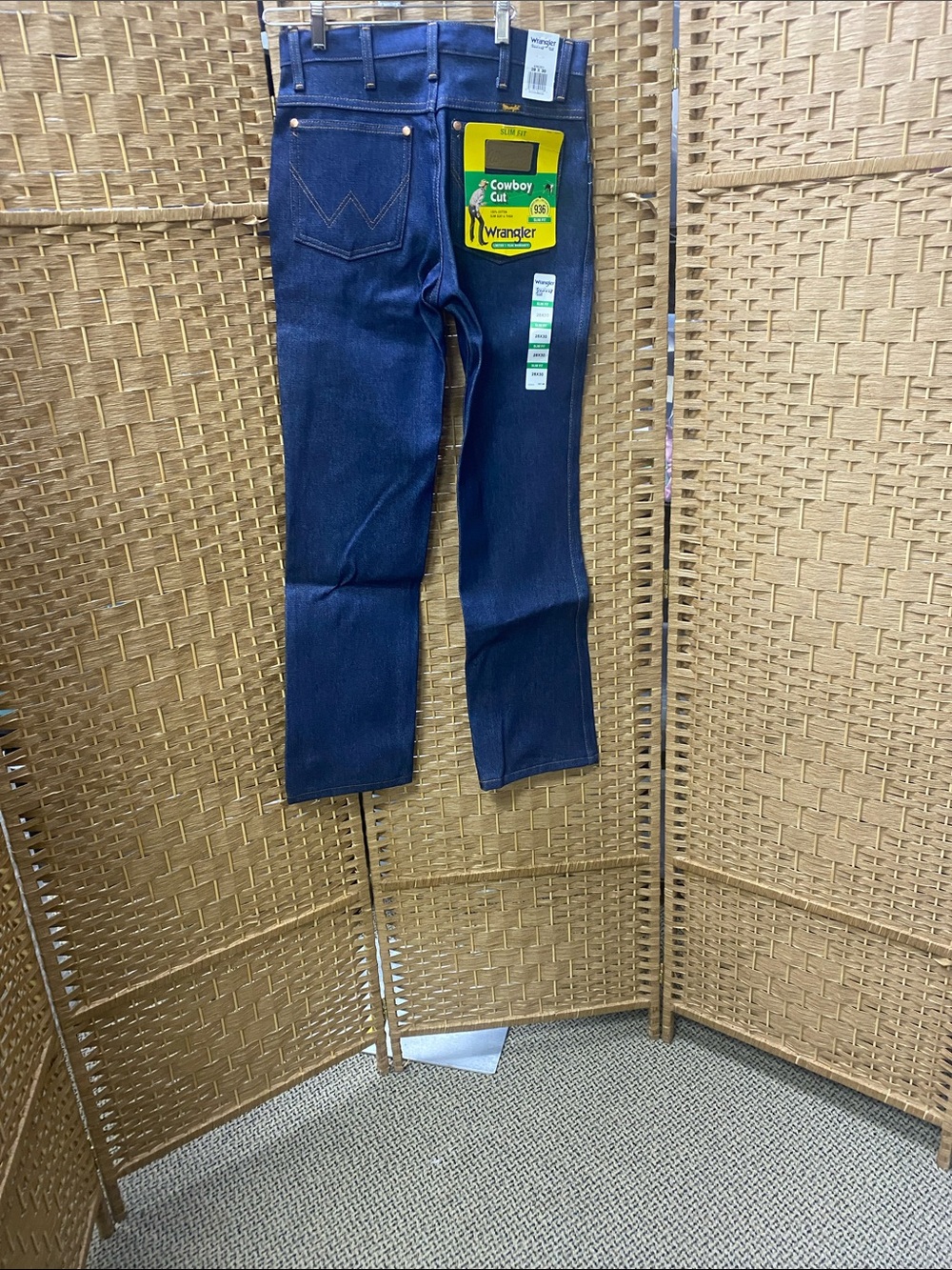 Vintage Wrangler Indigo Blue Cowboy Cut Straight Jeans